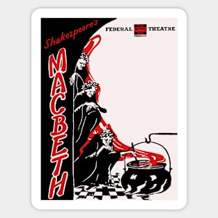 Vintage Theater Poster - Macbeth by Sheakespeare Sticker